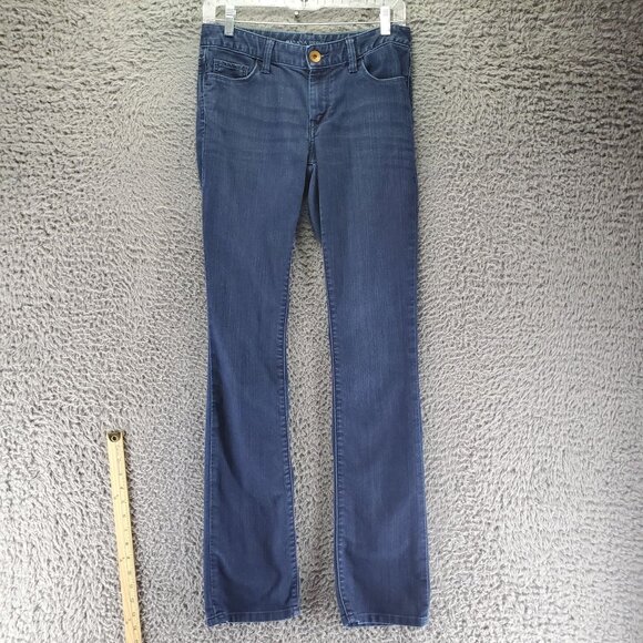Banana Republic Jeans Womens Size 26 Blue Skinny Straight Stretch Mid-Rise Denim - Picture 1 of 12